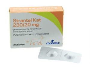 Strantel Kat wormtablet 230/20 2st REGNL