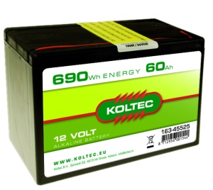 Batterij 12 volt 690 WH 60 AH, Alka