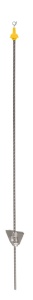 Palen veerstaal, 105cm silver ovaal