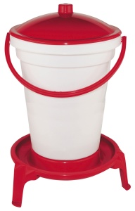 Pluimvee drinkemmer met poot, 24L