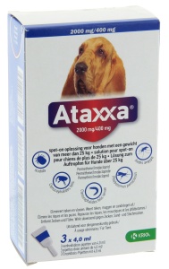 Ataxxa 2000/400mg, 3pip. HOND > 25kg