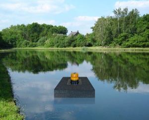 Flashing light op drijver, oranje