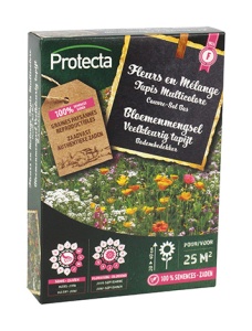 Bloemenmengsel Veelkleurig Tapijt, 25m